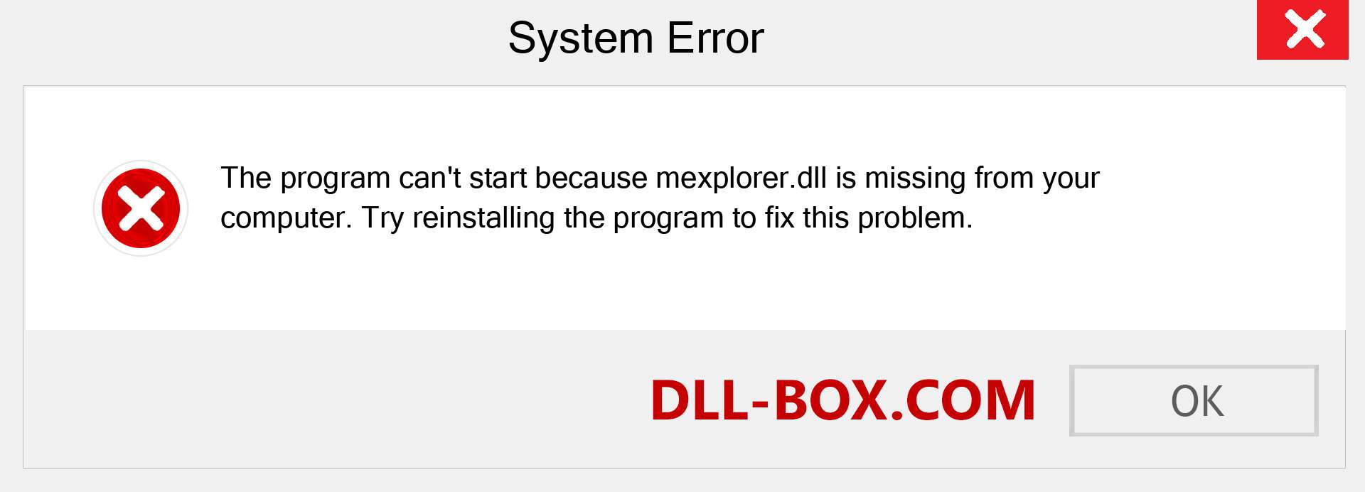  mexplorer.dll file is missing?. Download for Windows 7, 8, 10 - Fix  mexplorer dll Missing Error on Windows, photos, images